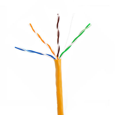 24AWG LSZH Kabel Cat5e Asap Rendah, Kabel Eksternal Nol Halogen Cat5e 305m