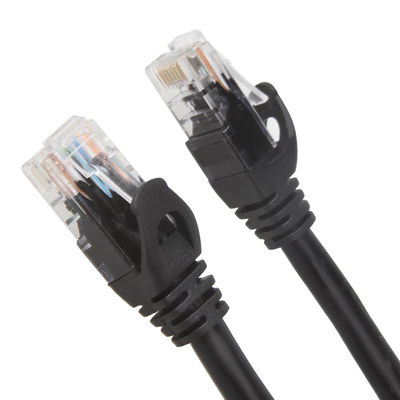 Kabel Patch Cat6 Cat6a Hitam Untuk Gigabit Ethernet 650MHz 100W PoE RJ45 UTP