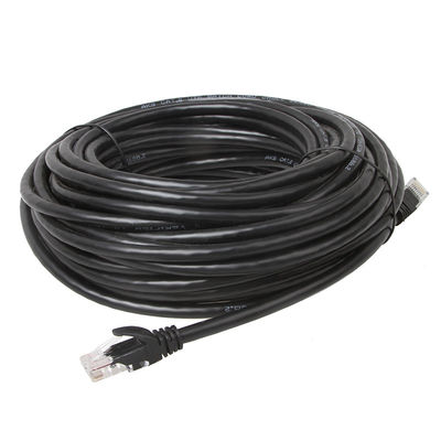 Kabel Hitam LSZH UTP Cat6a Lan Dengan Konektor Plug Modular CMG