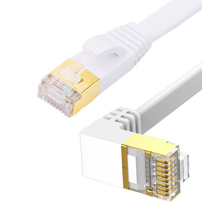 Kabel Patch Datar Lurus Putih Jaket PVC Perisai UTP Serbaguna