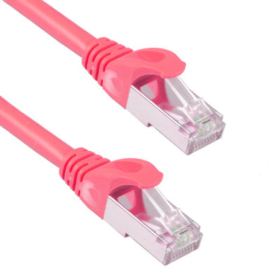 Direct Burial 6 Ft Cat7 Patch Cord Tugas Berat Tahan Air 26AWG 10Gb Merah