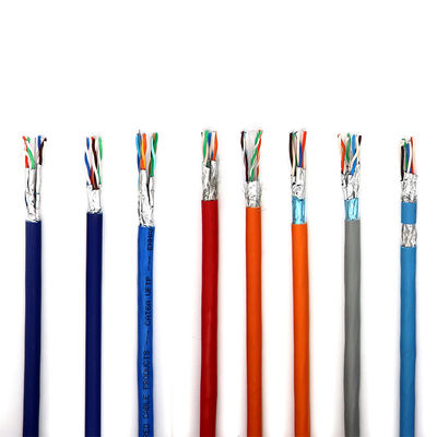 Multicolor UTP Cat5e CCA Praktis, 0.95mm Tembaga Berpakaian Aluminium Cat5e 8 Pasang
