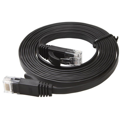 Kabel Ethernet Tembaga Telanjang Stabil, Ultra Tipis Cat 6 Dengan RJ45 8P8C