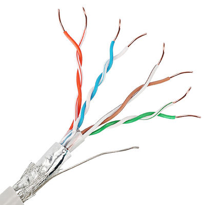 Kabel Lan Cat5e Terlindung Ganda UTP SFTP 24AWG Dengan Kabel Terdampar