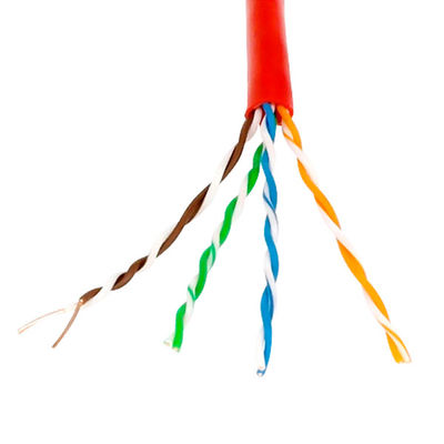 Multicolor UTP Cat5e CCA Praktis, 0.95mm Tembaga Berpakaian Aluminium Cat5e 8 Pasang