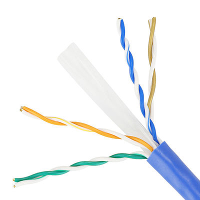 Kabel Ethernet Cat6 Lan Tembaga Murni 1000 Ft CU 4PR 23AWG 0,57mm Untuk Dalam Ruangan