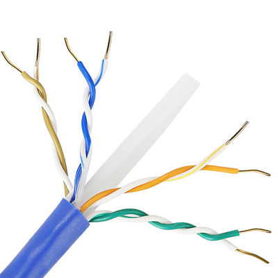 Kabel Ethernet Cat6 Lan Tembaga Murni 1000 Ft CU 4PR 23AWG 0,57mm Untuk Dalam Ruangan