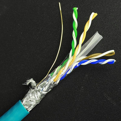 LSZH 23AWG Cat6 Kabel Terlindung STP SSTP Tembaga Telanjang Murni Kinerja Tinggi