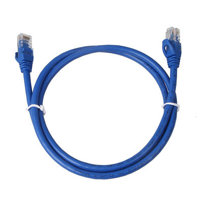 24AWG Blue Cat6 Patch Cord Jaket PVC BC7 / 0.2 UTP Dengan Konektor 8P8C