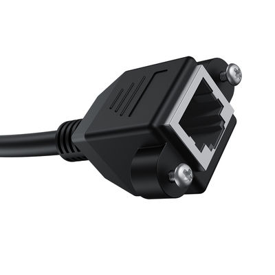 Kabel Ekstensi Cat6 Tahan Lama, Kabel Patch Jaringan RJ45 Konektor Laki-Laki ke Perempuan