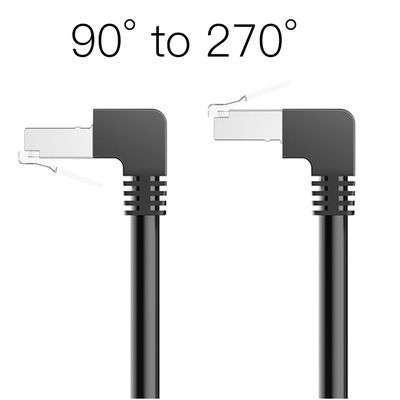 Kabel Patch Cat7 Stabil OEM 90 Derajat Hingga 270 Derajat Ke Atas Miring