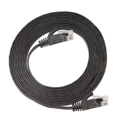 Tahan Lama Slim Flat Cat6a Patch Corde Gigabit Kecepatan Tinggi Praktis