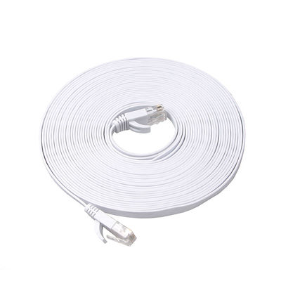Tahan Lama Slim Flat Cat6a Patch Corde Gigabit Kecepatan Tinggi Praktis
