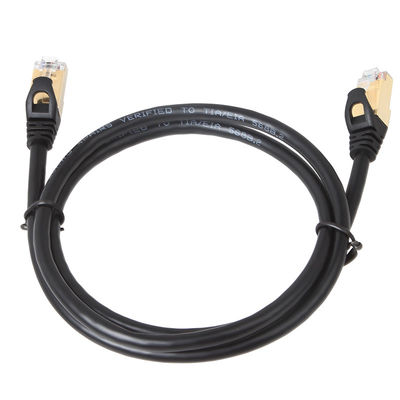 10 Gigabit Cat6a Kabel Patch Terlindung STP RJ45 100W PoE Stabil