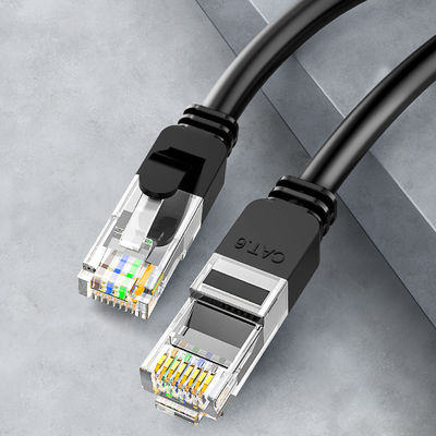 OEM 24AWG Cat6 Lan Cable Patch Cord BC7 0.2 UTP Jaket PVC Dengan Konektor RJ45