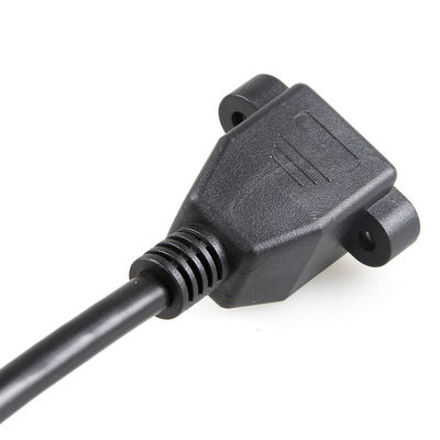 Kabel Ethernet Terlindung Cat 6a Stabil, Kabel Ekstensi RJ45 Dengan Pemasangan Panel Sekrup