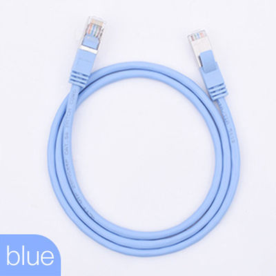 Indoor Ethernet Cat5e Patch Cord 100m FTP STP Jaket PVC dengan Konektor RJ45