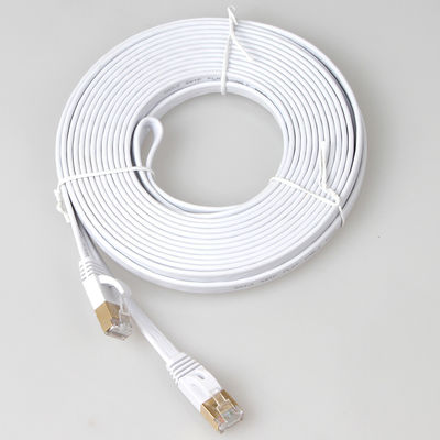 SFTP Shielded Cat7 Patch Cord Flat Ethernet Multicolor Tahan Lama