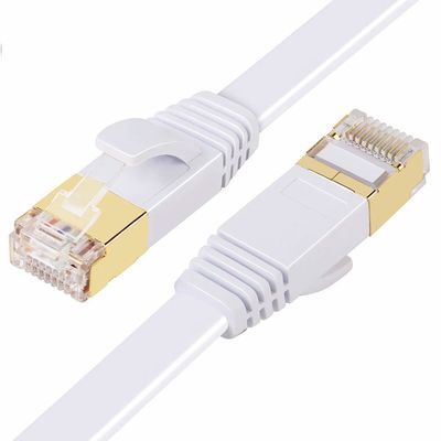 Komputer Cat7 Flat Patch Cable Perisai SFTP Dengan Konektor RJ45