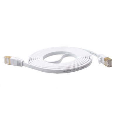 Kabel Lan Ethernet Jaringan Cat6 Putih Dengan Konektor Rj45 Snagless Terlindung Emas