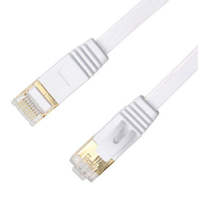 Kabel Lan Ethernet Jaringan Cat6 Putih Dengan Konektor Rj45 Snagless Terlindung Emas