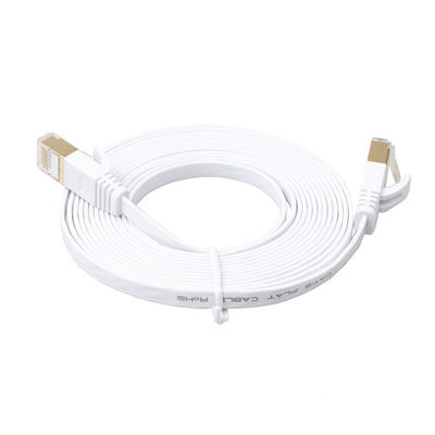 Kabel Lan Ethernet Jaringan Cat6 Putih Dengan Konektor Rj45 Snagless Terlindung Emas
