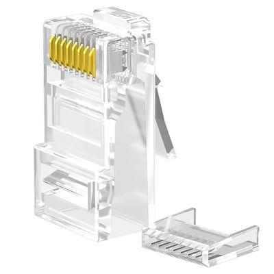 Konektor RJ45 Cat6 PC Tahan Lama, Konektor UTP CAT6 Terlindung 8P8C