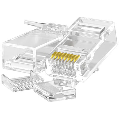 Konektor RJ45 Cat6 PC Tahan Lama, Konektor UTP CAT6 Terlindung 8P8C