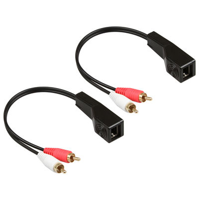 Rakitan Kawat Kustom Cat7 Cat8 Stereo 2 RCA Ke Stereo 2 RCA Bare Copper