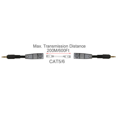 Cat5 Cat6 Rakitan Kabel Kustom 3.5mm Stereo Ke RJ45 Female Audio Extender