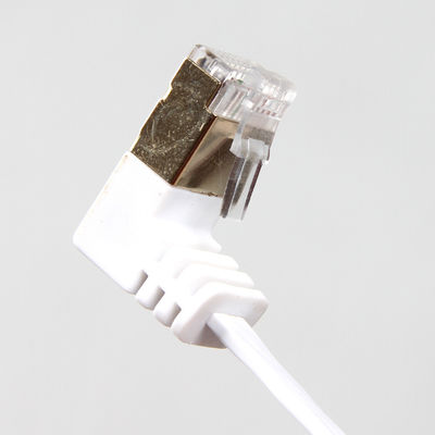Kabel Patch Datar Lurus Putih Jaket PVC Perisai UTP Serbaguna