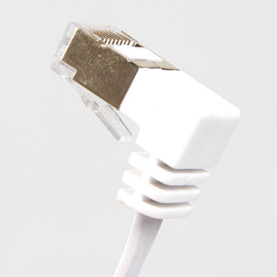 Kabel Patch Datar Lurus Putih Jaket PVC Perisai UTP Serbaguna