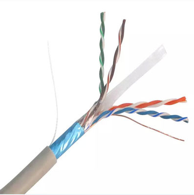 Kabel LAN CCA Cat 6 FTP Ethernet Dalam Ruangan 4 Pasang Panjang 305m Kecepatan Tinggi