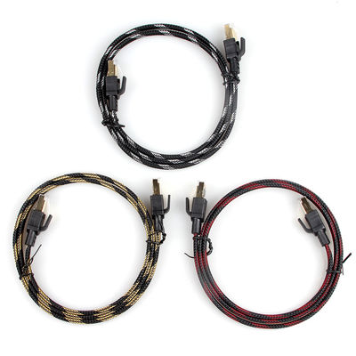 Komputer Ethernet Cat7 Patch Cord Nylon Jalinan Untuk PC Laptop Modem Router