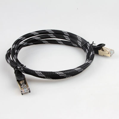 Kabel Jaringan Jalinan 10Gbps, Kabel RJ45 Cat 7 Untuk Gigabit Ethernet