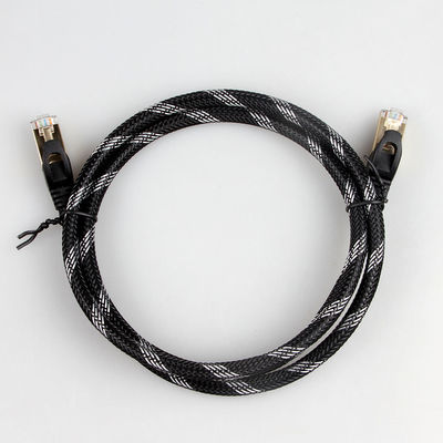Kabel Jaringan Jalinan 10Gbps, Kabel RJ45 Cat 7 Untuk Gigabit Ethernet
