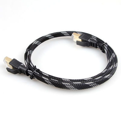 Kabel Jaringan Rj45 Cat8 Tugas Berat, Kabel Patch Jalinan Nilon Cat 8
