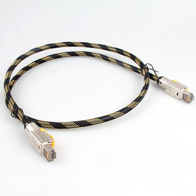 Kabel Ethernet Cat 8 Solid Terlindung Ganda, Kabel Jaringan S/FTP 22AWG 40 Gigabit