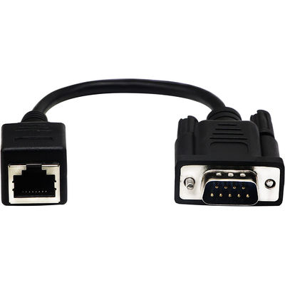 Kabel Cat5 Cat6 RJ45 Ke RS232, Rakitan Kabel Ethernet Industri DB9 9 Pin