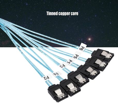 Kabel Wire Harness Splitter Wanita 6Gbps SATA III HDD 7pin Ke 7pin Untuk Server