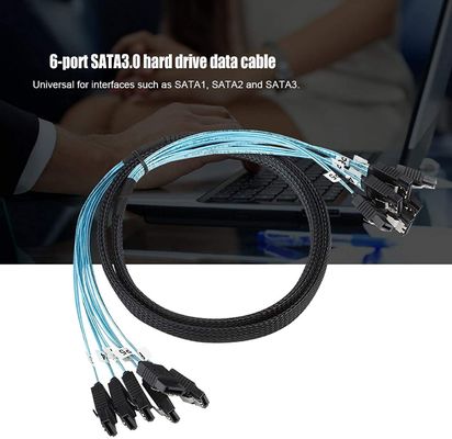 Kabel Wire Harness Splitter Wanita 6Gbps SATA III HDD 7pin Ke 7pin Untuk Server