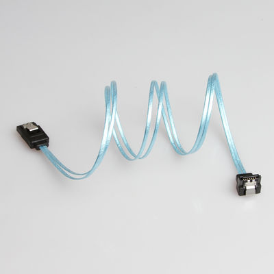 Kabel Ekstensi SATA 3 Biru 8 Inch, Kabel SATA 3 Lurus Ke Lurus