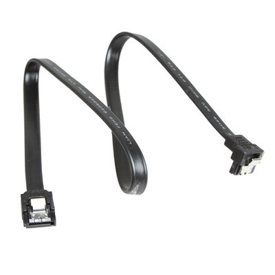 12 Inch Data SATA 3 Kabel Daya Sudut Kanan 90 Derajat Dengan Kait Pengunci