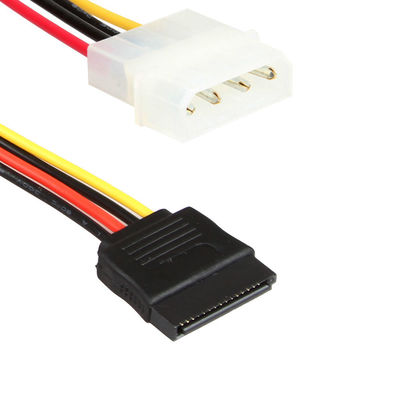 Male Female Y SATA Hard Drive Cable Splitter Molex 4 Pin Tahan Lama