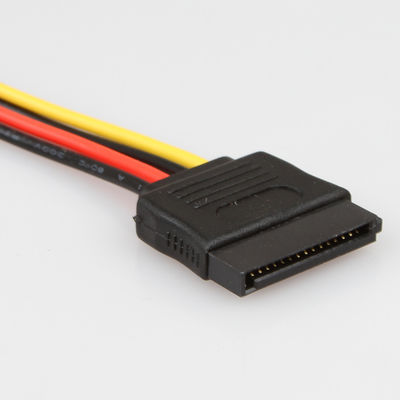 Male Female Y SATA Hard Drive Cable Splitter Molex 4 Pin Tahan Lama
