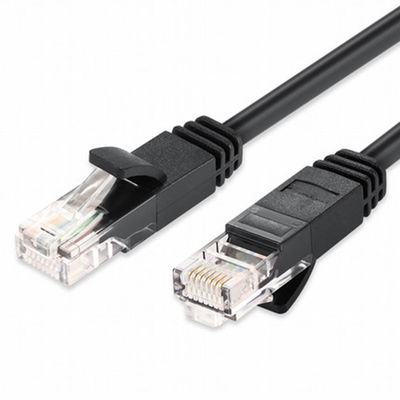 Kabel Kabel Patch CCA UTP FTP Cat5e Hitam Dengan Konektor RJ45 Male