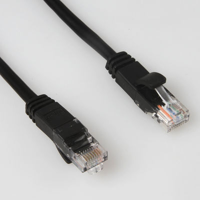 Kabel Kabel Patch CCA UTP FTP Cat5e Hitam Dengan Konektor RJ45 Male