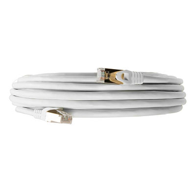Kabel Patch RJ45 0,5-90m, Kabel Ethernet Double Shield White Cat 7