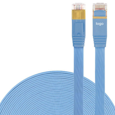 Kabel Ethernet Cat 7 Stabil 600MHz Datar, Kabel SFTP Cat7 Praktis Biru BC