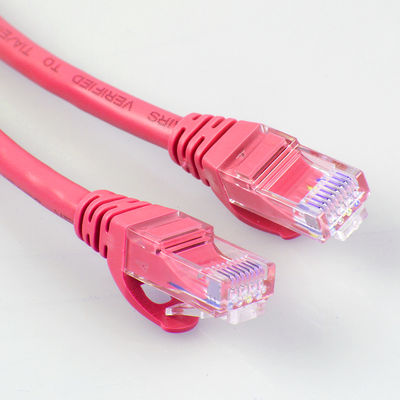 26AWG FTP UTP Cat6a Patch Cord 4 Pasang Serbaguna Warna Merah